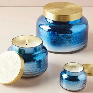 Anthropologie Volcano Mini Capri Candle NWT, beautiful glass Jar.